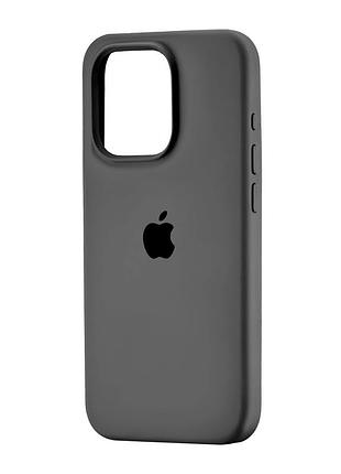 Чехол силиконовый противоударный для iphone 15 pro темно-серый