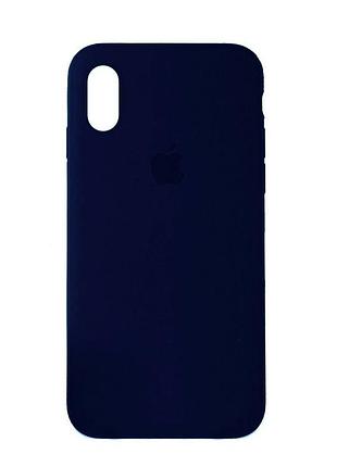 Чехол силиконовый противоударный для iphone xr защита камеры синий