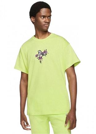 Футболка nike air max 90 embroidered t-shirt casual comfort lime green do9211-736