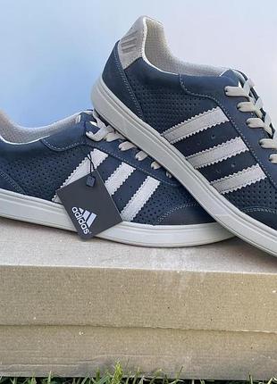 Adidas деми мужские кроссовки стильные кожаные кеды адидас 41,42,43 ,44,45 разм