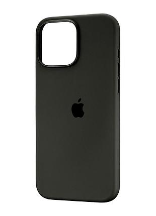 Чохол силіконовий протиударний для iphone 16 pro max колір кава