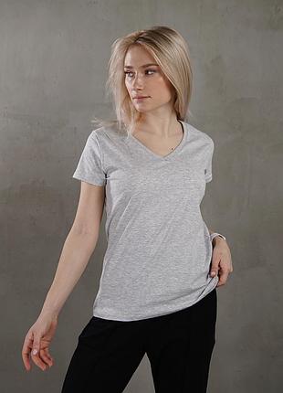 Женская футболка с v-образным вырезом v-neck lady-fit 0613980