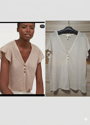 Футболка h&amp;m льон