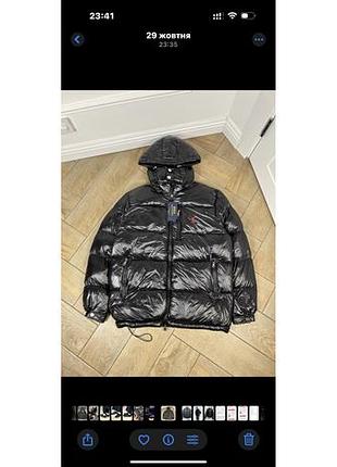 Polo ralph lauren puffer jacket black глянцева l