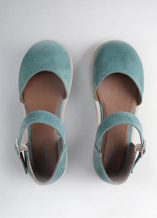 Анатомічні жіночі сандалі barefoot в ментоловому кольорі
