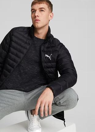 Куртка спортивна чоловіча puma packlite jacket men 849356 01 (чорна, осінь-зима, термо, синтетика, лого пума) xl (56-58)