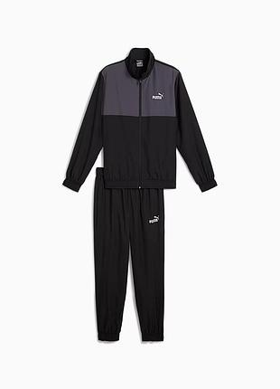 Костюм мужской puma woven colourblock suit 681897 01 (черный, спортивный, плащевка, весна-лето, бренд пума) l (52-54)