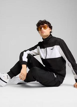Костюм спортивный мужской puma poly colourblock suit men 687304 01 (черный, полиэстер, эластик, для тренировок, бренд пума) l (52-54)