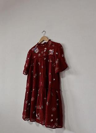 Красива сукня з вишивкою zara🌿