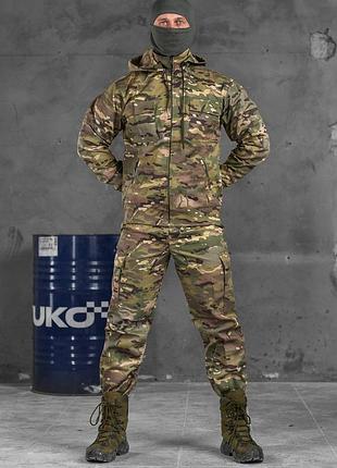 Тактический мужской костюм тройка universal мультикам 2xl для военнослужащих куртка брюки жилет ve-33