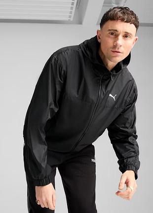 Ветровка puma essentials relaxed windbreaker 684626 01 (черная, спортивная, мужская, с подкладкой, бренд пума) l (52-54)