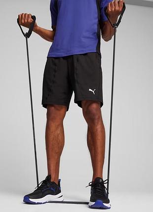 Шорты спортивные мужские puma cloudspun 7" knit 586709 51 (черные, полиэстер, эластан, для тренеровок, пума)