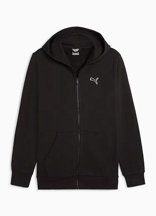 Худи мужское puma better essentials full-zip 676815 01 (черная, хлопок, микрофлис, спортивная, бренд пума)