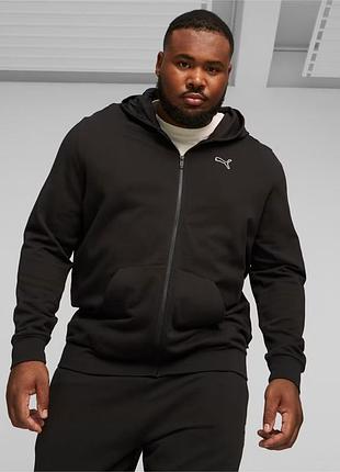 Худи мужское puma better essentials full-zip 675979 01 (черная, хлопок, тонкая ткань, спортивная, бренд пума)