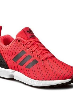 Кроссовки мужские adidas zx flux s75528 (красные с черным, повседневные, текстильный верх, бренд адидас) 42 (uk 8 / us 8.5 - стелька 26.5 см)