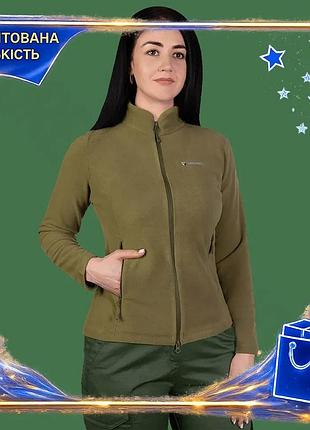 Кофта флісова тактична жіноча армійська фліс для військових зсу camotec pani meadow xl оливковий dm-11