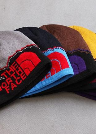 Зимние шапки на флисе the north face оригинал