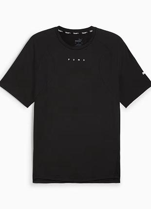 Футболка спортивная мужская puma cloudspun soft tee 525711 01 (черная, полиестер, тренировочная, бренд пума) xxl (60-62)