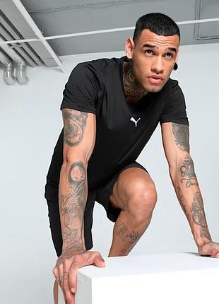 Футболка спортивная мужская puma cloudspun soft tee 525714 01 (черная, полиестер, тренировочная, бренд пума) xxl (60-62)