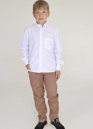 Джеггинсы для мальчика fashion коттон, smiletime, карамель 152