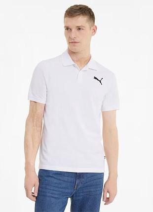 Поло чоловіче puma essentials pique men's polo shirt 586674 52 (біла, бавовна 96%, повсякденна, бренд пума)