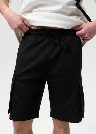 Мужские карго шорты черный urban cargo shorts black