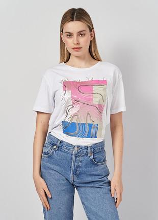 (188 691) футболка olivia 2378*01 женск. белый m/l