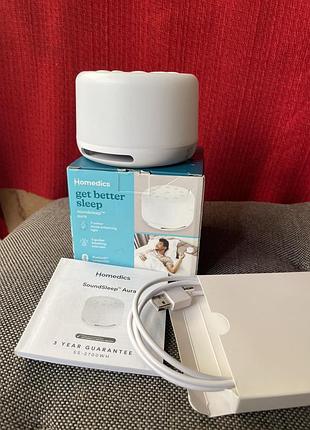 Генератора білого шуму та нічника homedics soundsleep aura (модель ss-2700). цей портативний пристрій розроблено для покращення якості сну,