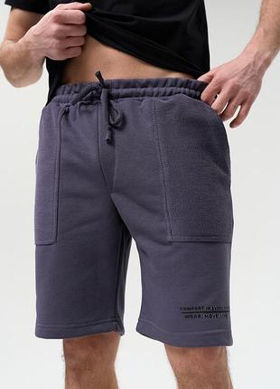 Мужские хлопковые шорты графитовый base shorts graphite в стиле casual 3xl