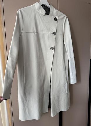 Max mara шкіряний тренч плащ