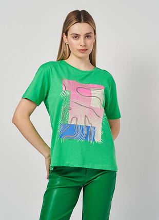 (188 693) футболка olivia 2378*40 женск. зеленый s/m