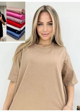 Футболка жіноча зі стразами l xl