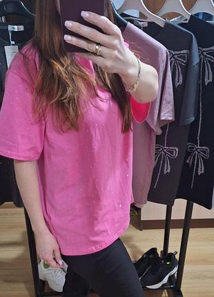 Футболка женская со стразами l xl ххl
