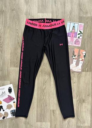 Чорні спортивні лосини з високою посадкою від under armour  розмір l лосіни лосины