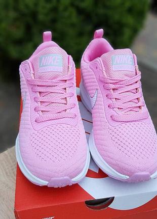 Nike flyknit lunar 3 розовые