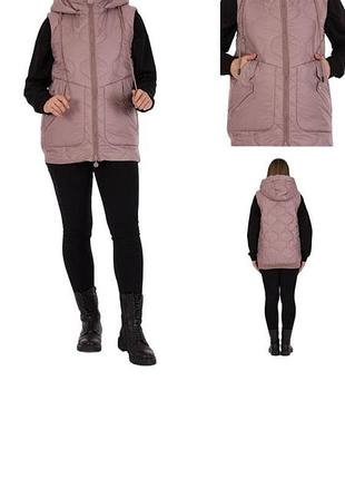 (190 123) жилет new color 3185*70 женск. коричневый 3xl