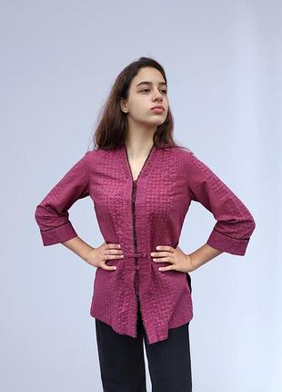 Блузка кімоно жіноча подовжена allure batik бузкова