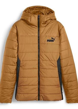 Куртка спортивная мужская puma essentials padded jacke 848938 64 (цвет медный, зима, термо с капюшоном, пума) xxl (60-62)