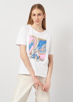 (188 702) футболка olivia 2357*01 женск. белый s/m