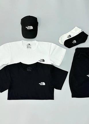 Чоловічий комплект the north face (футболка + шорти) — універсальне рішення для літа