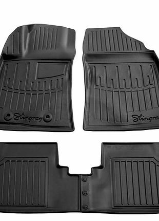 Коврики резиновые stingray 3d (4 шт, полиуретан) для toyota avensis 2009-2018 гг