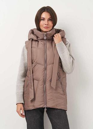 (187 478) жилет new color 3081*70 женск. коричневый m