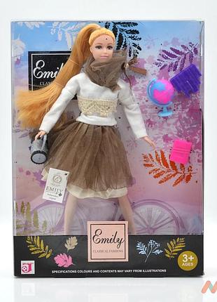 Кукла emily , 2 вида, шарнир, с аксесс, в кор. 24*6*32 см qj070c/a
