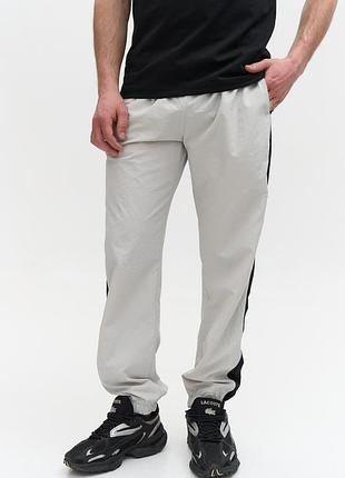 Легкие спортивные брюки из плащёвки серые dual pants 3xl