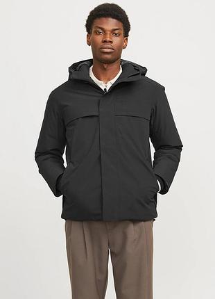 Куртка чоловіча зимова коротка з капюшоном бренд jack & jones 12259457*10 чорний розмір m
