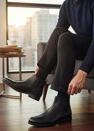 Ботинки мужские осень, зима черные jack & jones 12215539*10 размер 41