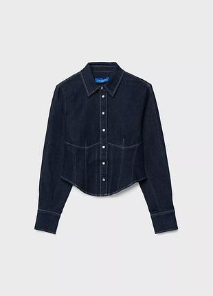 Продам джинсовий корсет-сорочку 2