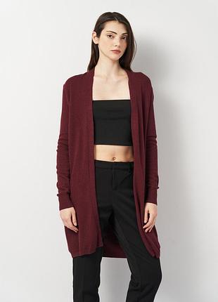 Кофта жіноча з довгим рукавом тепла бордова benetton 1p8ld6627*21 розмір xs