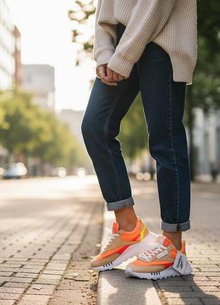 Кросівки жіночі яскраві помаранчеві весна/літо reebok b2235-6*26 розмір 37