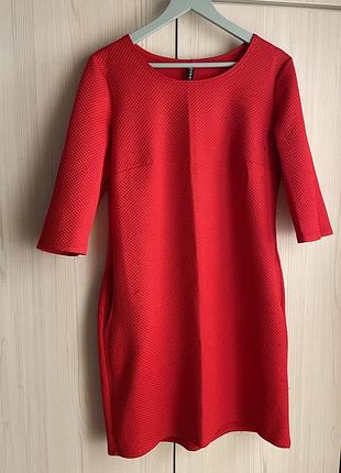 ❤️ яскрава фактурна сукня червоного кольору. розмір xl-xxl